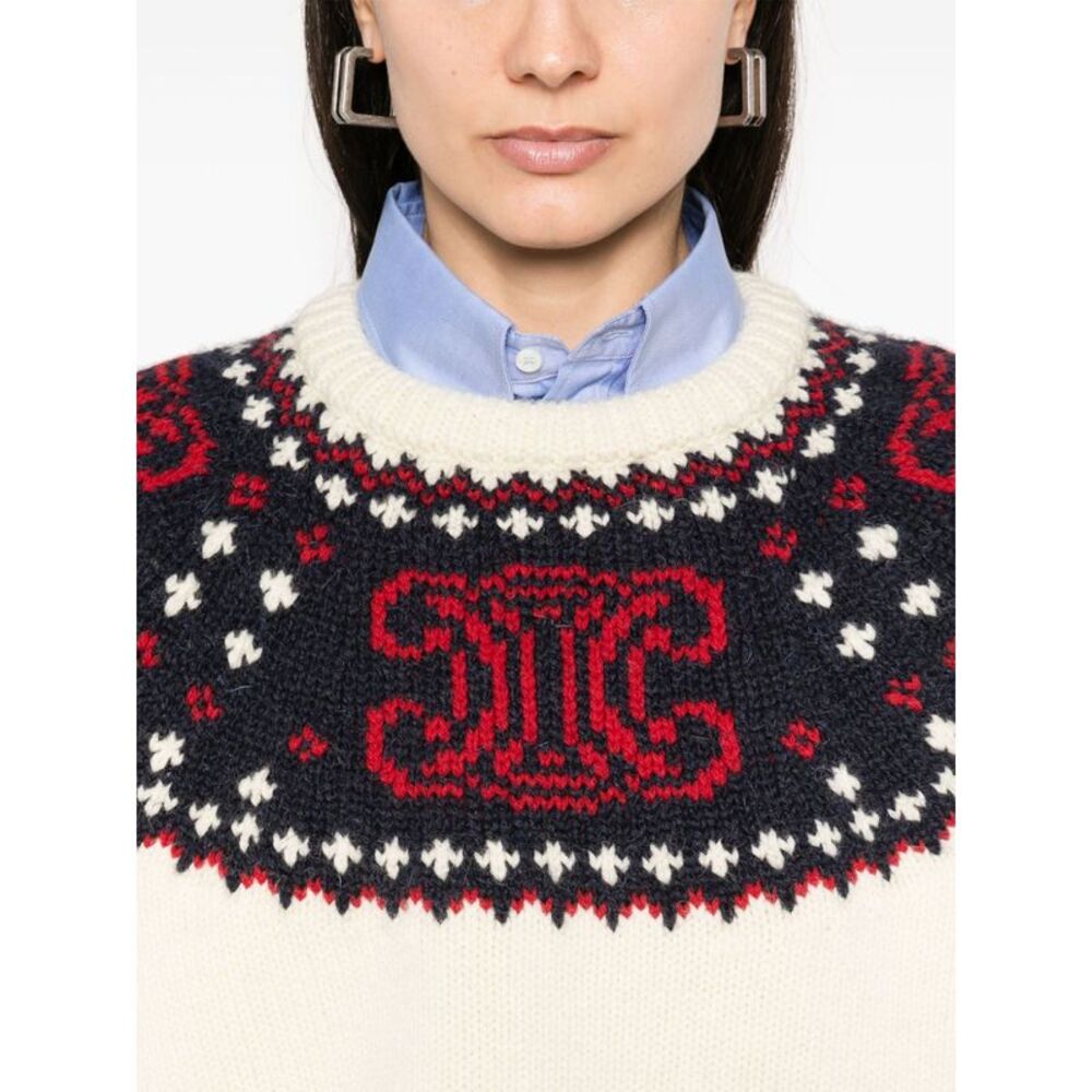 Celine Women Cropped, Boxy Maglia G.Collo - Picture 3 of 5